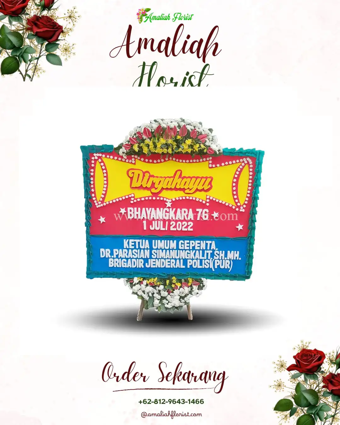 Papan Bunga HUT Ulang Tahun Kesimantengah